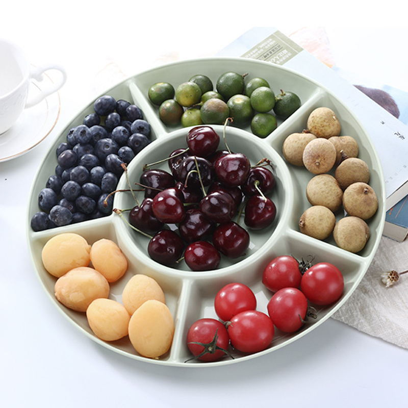 Food Platter Snacks - 6-مقصورة صينية تخزين الطعام ، طبق