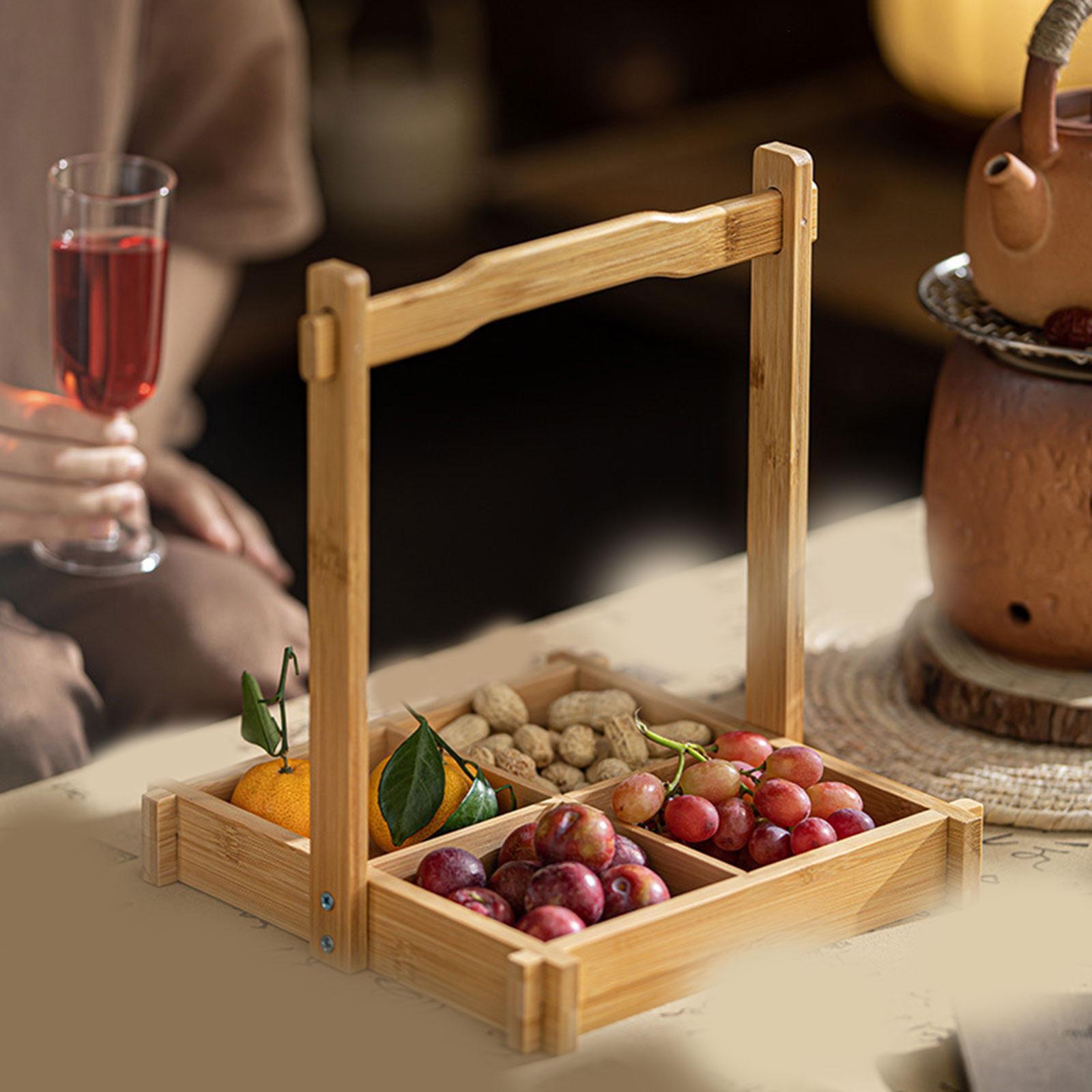 Food Platter Snacks - الخيزران المكسرات طبق صينية الاقسام تخدم