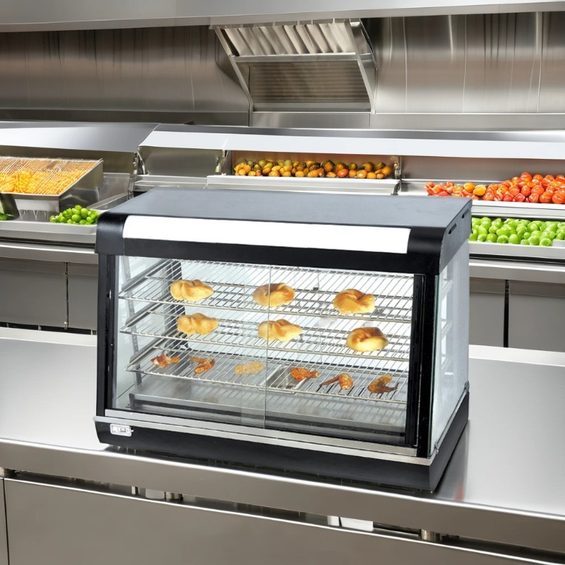 Snacks Food Warmer - التجارية الزجاج جهاز تسخين الطعام عرض