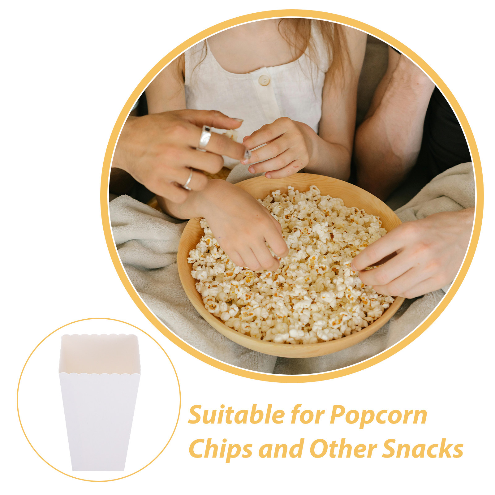 50 قطعة من صناديق الفشار القاب - مراجعة Food Snacks For Party وسعره