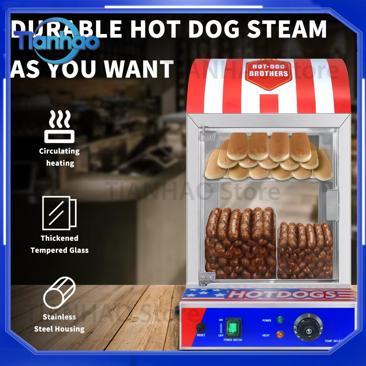 سخان أوتوماتيكي تجاري لخبز اله - مراجعة Snacks Food Warmer وسعره