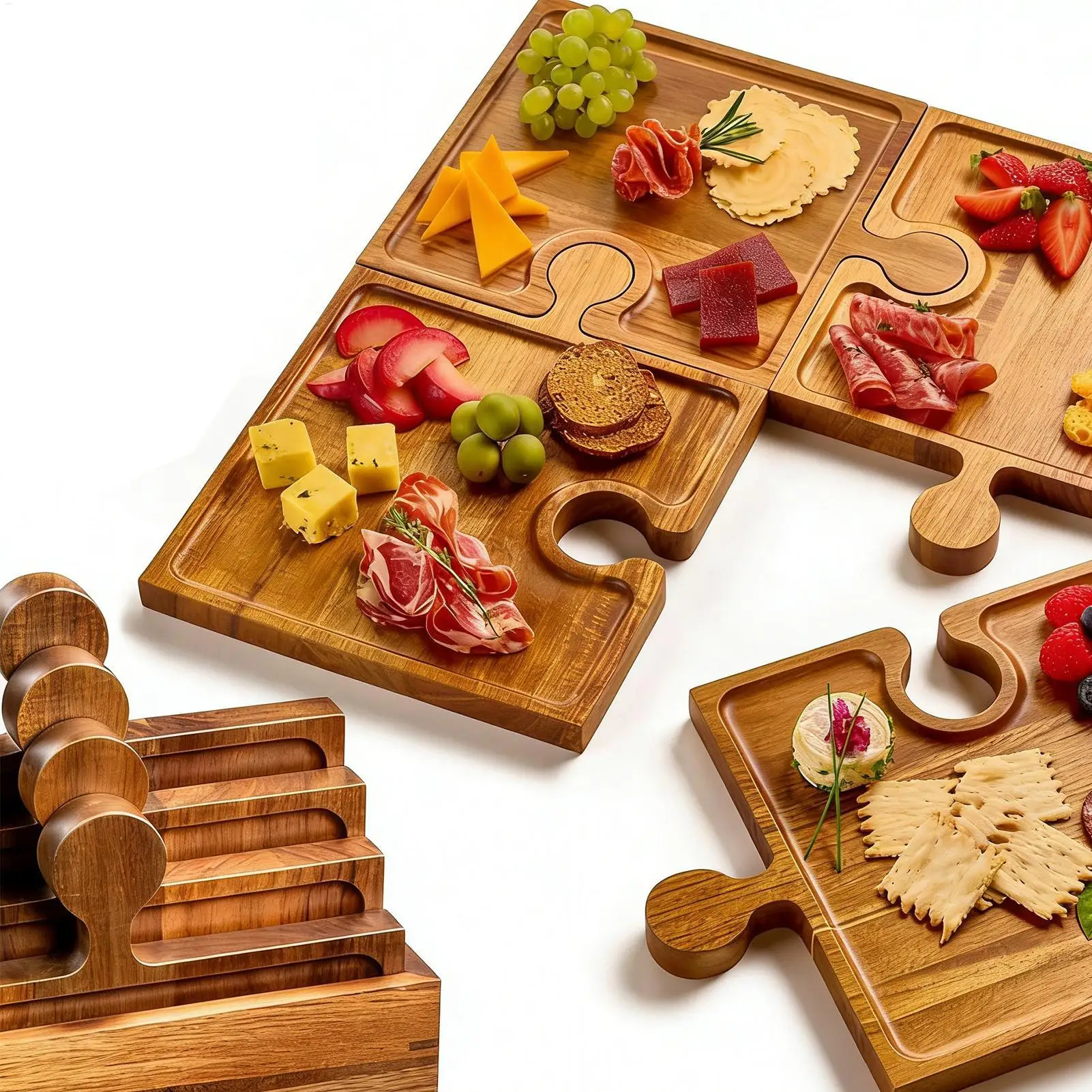 صينية تقديم طعام خشبية على شكل - مراجعة Food Platter Snacks وسعره