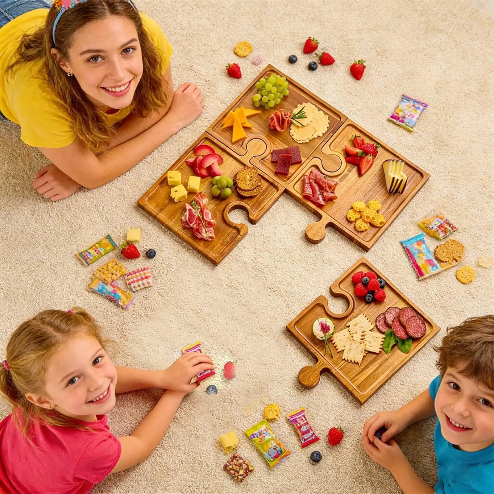 صينية تقديم طعام خشبية على شكل - مراجعة Food Platter Snacks وسعره
