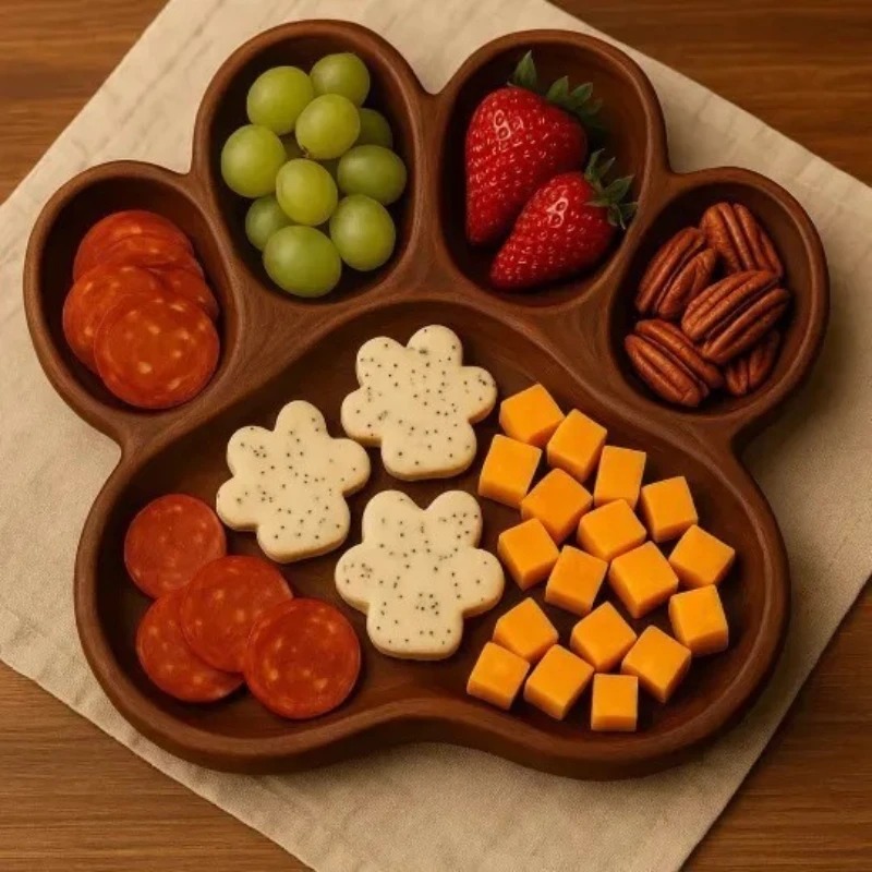 صينية تقديم الأخطبوط الخشبية،  - مراجعة Food Platter Snacks وسعره